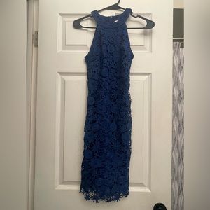Pink Lily Navy Blue Lace Dress XS